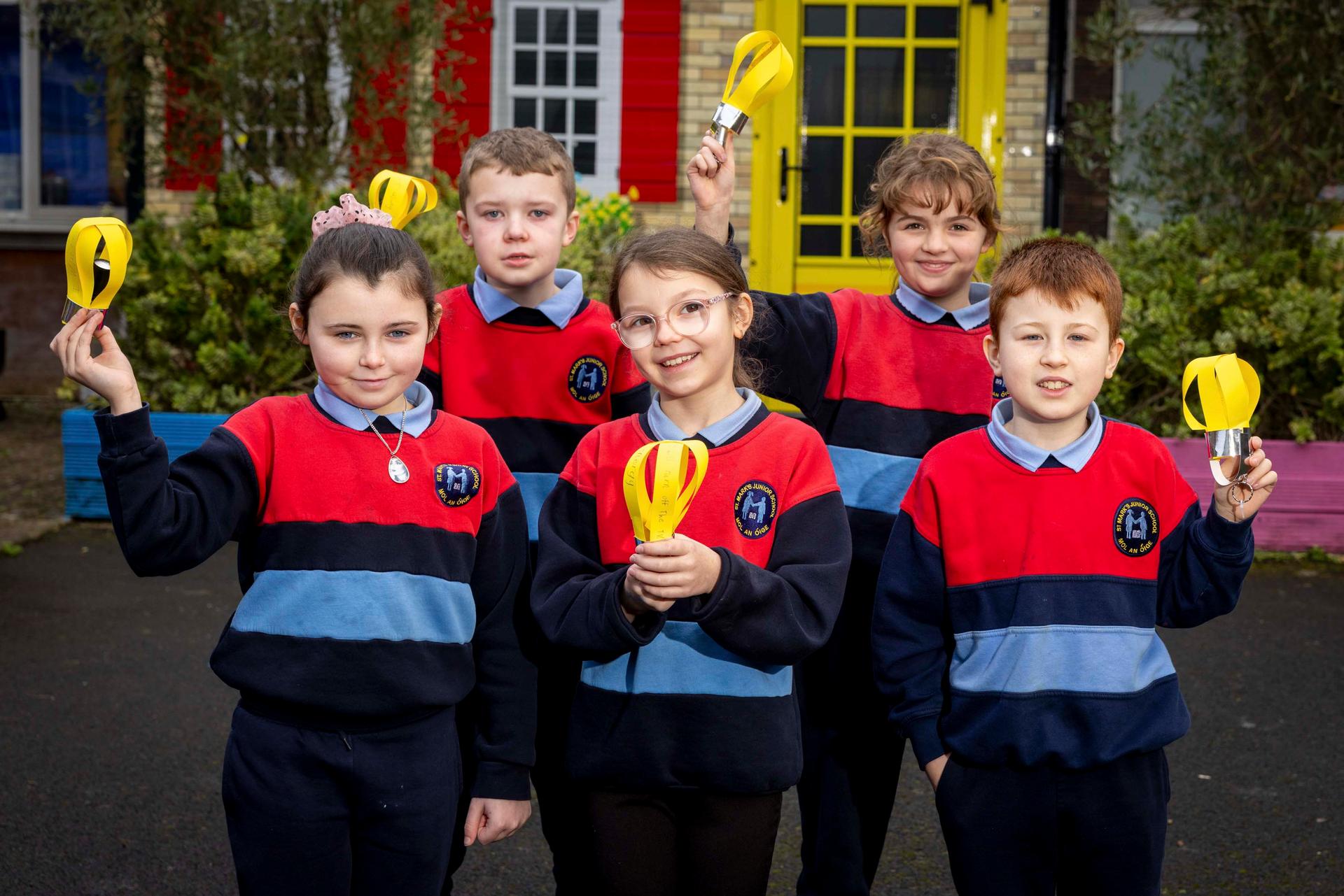 Children at St Mark’s Junior School in Tallaght at the launch of the energy theme